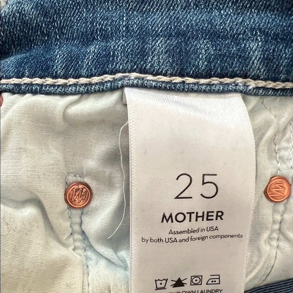 MOTHER Light Blue High-Rise Flare Jeans - Picture 9 of 13